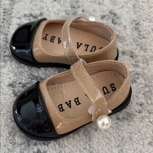 Stylish Black and Tan Kids Shoes
